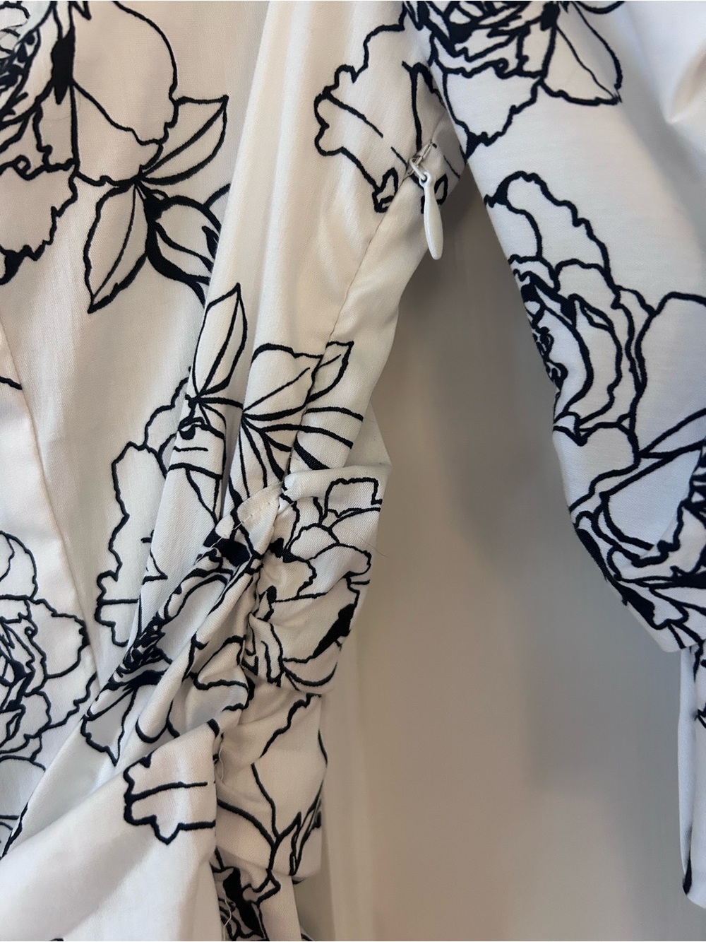 WHBM Poplin Blouse with Floral Print & Ruffle Sleeves - Picture 4 of 5